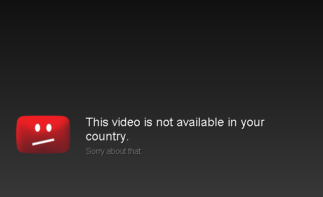 Geoblokowanie YouTube.