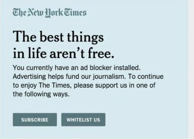 NYT Adblock.