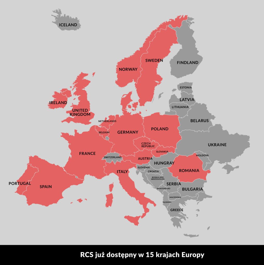 RCS w 15 krajach